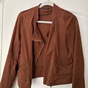 Brown Faux Suede Jacket
